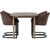 Venture Design Valgomojo stalas ir kėdžių komplektas Andy ir Evening 180x75 cm Ruda MDF Audinys