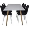 Venture Design Valgomojo stalas ir kėdžių komplektas Polar 180x90x75 cm, balta medžiaga
