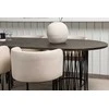 Venture Design Valgomojo stalas ir kėdžių komplektas Stone ir Simrishamn 220x100 cm Juoda Smėlio spalvos