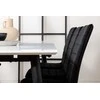 Venture Design Valgomojo stalas ir kėdžių komplektas Jimmy 195x90x76 cm Juoda Balta Aksomas