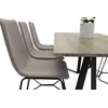 Venture Design Valgomojo stalas ir kėdžių komplektas 180x90x75 cm Juoda Pilka
