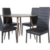 Venture Design Valgomojo stalas ir kėdžių komplektas Plaza 100 cm Riešutas Juoda