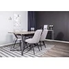 Venture Design Valgomojo stalas ir kėdžių komplektas Marina 180x90x75 cm Juodas