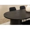 Venture Design Valgomojo stalas ir kėdžių komplektas Bianca ovalus valgomojo stalas ir Muce valgomojo kėdės 200x90x75 cm juodas MDF
