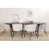 Venture Design Valgomojo stalas ir kėdžių komplektas Uno 200x90x74 cm Juodas aksomas