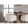 Venture Design Valgomojo stalas ir kėdžių komplektas 120 cm Juoda Smėlio MDF Aksomas