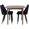 Venture Design Valgomojo stalas ir kėdžių komplektas Andy valgomojo stalas ir naktinė valgomojo kėdė 180x75 cm juoda