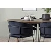Venture Design Valgomojo stalas ir kėdžių komplektas Andy valgomojo stalas ir Selma kėdės 180x90x75 cm natūralaus ir juodo MDF bei aksomas