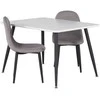 Venture Design Valgomojo stalas ir kėdžių komplektas Polar 80x60 cm Balta Pilka