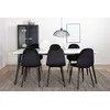 Venture Design Valgomojo stalas ir kėdžių komplektas Jimmy valgomojo stalas ir Polar valgomojo kėdė 195x90x76 cm juoda balta