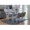 Venture Design Valgomojo stalas ir kėdžių komplektas Polar ir Plaza 180 cm baltas