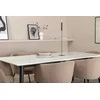 Venture Design Valgomojo stalas ir kėdžių komplektas Jimmy valgomojo stalas 195x90x76 cm juodos spalvos audinys