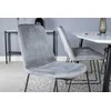 Venture Design Valgomojo stalas ir kėdžių komplektas Polar Elips 240x100x75 cm Juoda Balta Pilka Aksomas