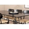 Venture Design Valgomojo stalas ir kėdžių komplektas 190x90x75 cm Juodas metalas
