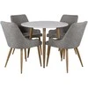 Venture Design Valgomojo stalas ir kėdžių komplektas Polar ir Plaza 90x75 cm šviesiai pilka