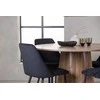 Venture Design Valgomojo stalas ir kėdžių komplektas 120 cm, juodas MDF