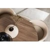 Venture Design Valgomojo stalas ir kėdžių komplektas 120 cm Juodasis graikinis riešutas Smėlio spalvos MDF Plienas