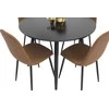 Venture Design Valgomojo stalas ir kėdžių komplektas Plaza 100x75 cm Juoda Ruda