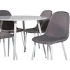 Venture Design Valgomojo stalas ir kėdžių komplektas Plaza apvalus stalas 100 cm baltas