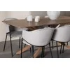 Venture Design Valgomojo stalas ir kėdžių komplektas Piazza su Evelina 180x90 cm moka aksomas plienas