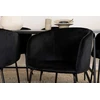 Venture Design Valgomojo stalas ir kėdžių komplektas 200x90x74 cm Juodas aksomas