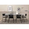 Venture Design Valgomojo stalas ir kėdžių komplektas 195x90x76 cm Juoda Balta