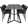 Venture Design Valgomojo stalas ir kėdžių komplektas Marina 180x90x75 cm Pilka mediena