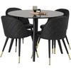 Venture Design Valgomojo stalas ir kėdžių komplektas Plaza 100x75 cm juodas