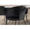 Venture Design Valgomojo stalas ir kėdžių komplektas Jimmy valgomojo stalas 195x90x76 cm juodas aksomas