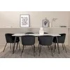 Venture Design Valgomojo stalas ir kėdžių komplektas Jimmy valgomojo stalas 195x90x76 cm juodas aksomas