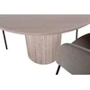 Venture Design Valgomojo stalas ir kėdžių komplektas Bianca apvalus valgomojo stalas ir Berit kėdės 110x74 cm juoda smėlio spalvos