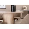 Venture Design Valgomojo stalas ir kėdžių rinkinys Bianca 110x74 cm Juoda Smėlio MDF Audinys