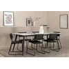 Venture Design Valgomojo stalas ir kėdžių komplektas 195x90x76 cm Juoda Balta