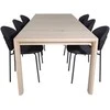 Venture Design Valgomojo stalas ir kėdžių komplektas 170x250 cm Balta Juoda