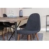 Venture Design Valgomojo stalas ir kėdžių komplektas Padang valgomojo stalas 250x100x76 cm tamsus ąžuolas audinys
