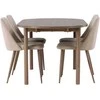 Venture Design Valgomojo stalas ir kėdžių komplektas Andy ir Night 180x75 cm Rudas MDF Audinys