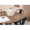 Venture Design Valgomojo stalas ir kėdžių komplektas 120 cm Juodas MDF Metalas