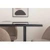 Venture Design Valgomojo stalas ir kėdžių komplektas Leif 200x90x74 cm Juodas Smėlio spalvos Stiklas Metalas Audinys
