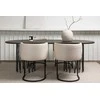 Venture Design Valgomojo stalas ir kėdžių komplektas Stone ir Simrishamn 220x100 cm Juoda Smėlio spalvos
