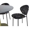 Venture Design Valgomojo stalas ir kėdžių komplektas Estelle Apvalus valgomojo stalas 106x75 cm Juodas