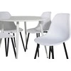 Venture Design Valgomojo stalas ir kėdžių komplektas Plaza 100 cm baltas