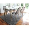 Venture Design Valgomojo stalas ir kėdžių komplektas Polar 180x90x75 cm Pilka