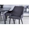 Venture Design Valgomojo stalas ir kėdžių komplektas 195x95 cm juodas