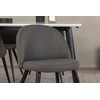 Venture Design Valgomojo stalas ir kėdžių komplektas Jimmy 150x90x76 cm Juoda Balta Pilka