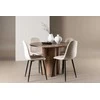 Venture Design Valgomojo stalas ir kėdžių rinkinys Olivia 110 cm Moka aksomas Metalas
