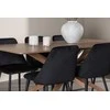 Venture Design Valgomojo stalas ir kėdžių komplektas Piazza Night 180x90 cm Juoda Mocha