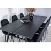 Venture Design Valgomojo stalas ir kėdžių komplektas 195x95 cm juodas