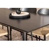 Venture Design Valgomojo stalas ir kėdžių komplektas 190x90x75 cm Juodas metalas