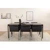 Venture Design Valgomojo stalas ir kėdžių komplektas Pelle 190x90x75 cm Juodas