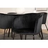 Venture Design Valgomojo stalas ir kėdžių komplektas, 115 cm, juodas